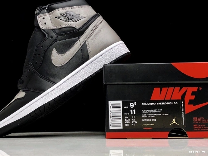 Rep Air OG 555088-013 Retro Jordan High Black Grey 1 Shadow 0731